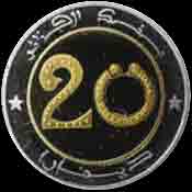 Algerien 20 Dinars Avers